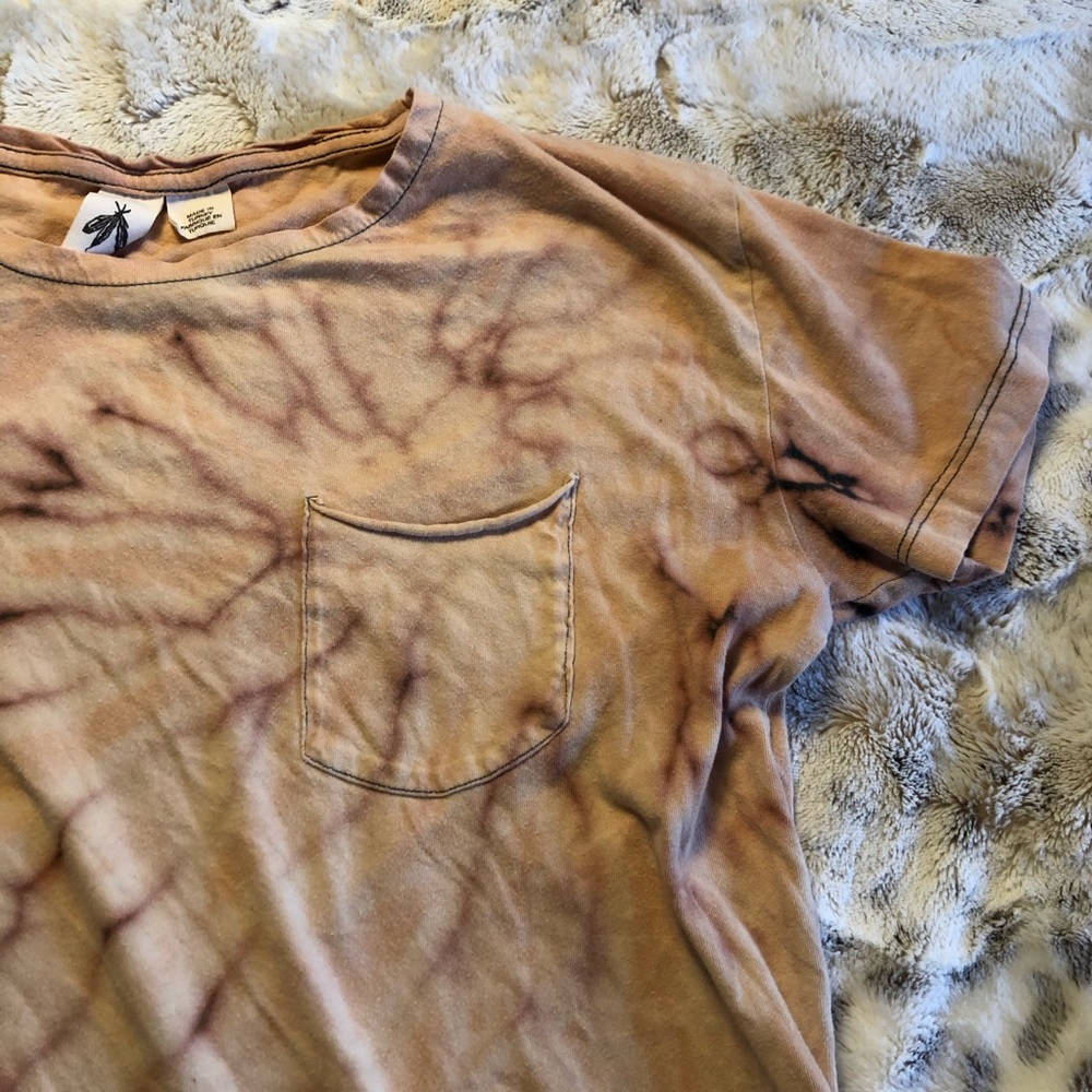Three Feather Urban Outfitters Tie Dye Pocket Tee - Picture 2 of 5